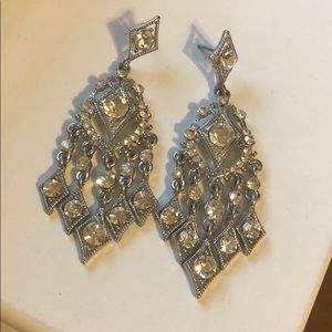 Crystal costume drop earrings